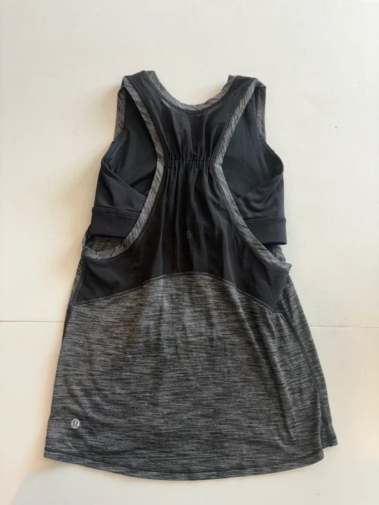 Lululemon Work the Circuit Tank Bra Charcoal Grey Racerback Active 6 - Picture 4 of 7